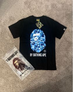 Blue and Black Bape T-shirt Size Medium