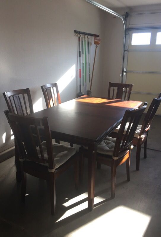 6 chairs dining set REAL WOOD