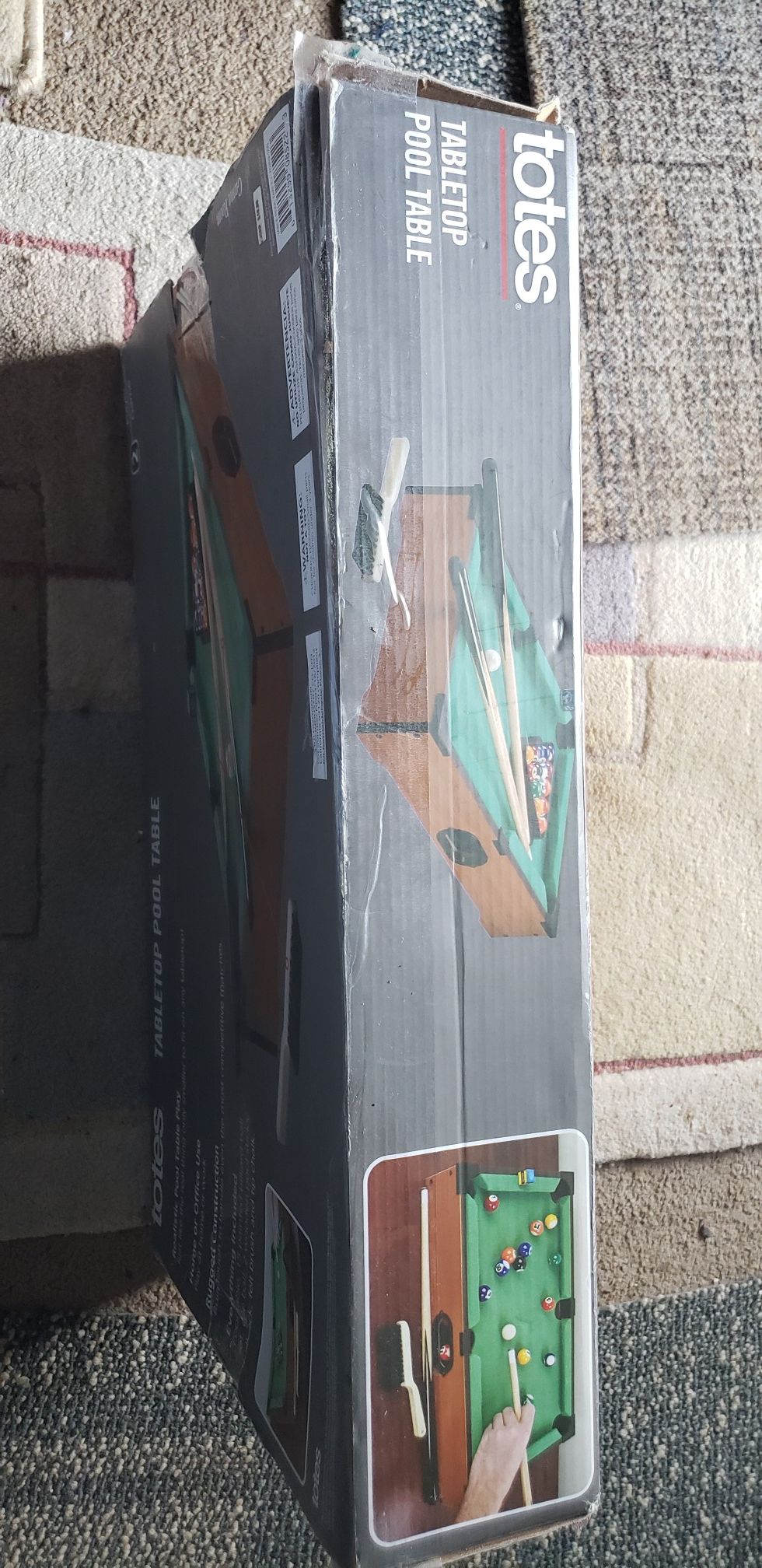 Totes Tabletop Pool Table Portable 2 Player Fun
