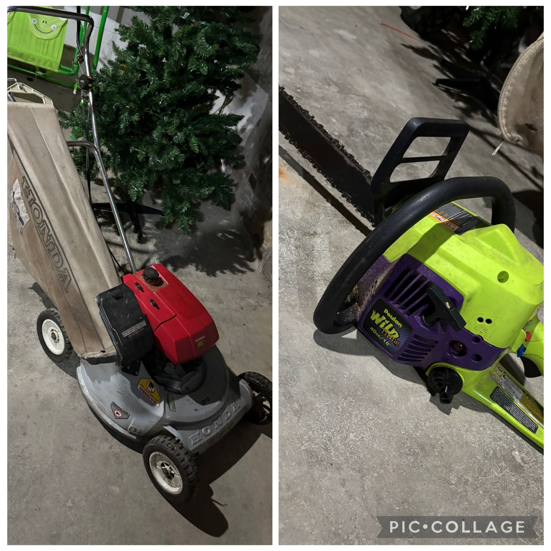 Lawn Mower Chainsaw Package