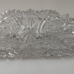 Antique Cut Glass Celery Dish byHiggins & Seiter American Brilliant ABP WEBSTER 