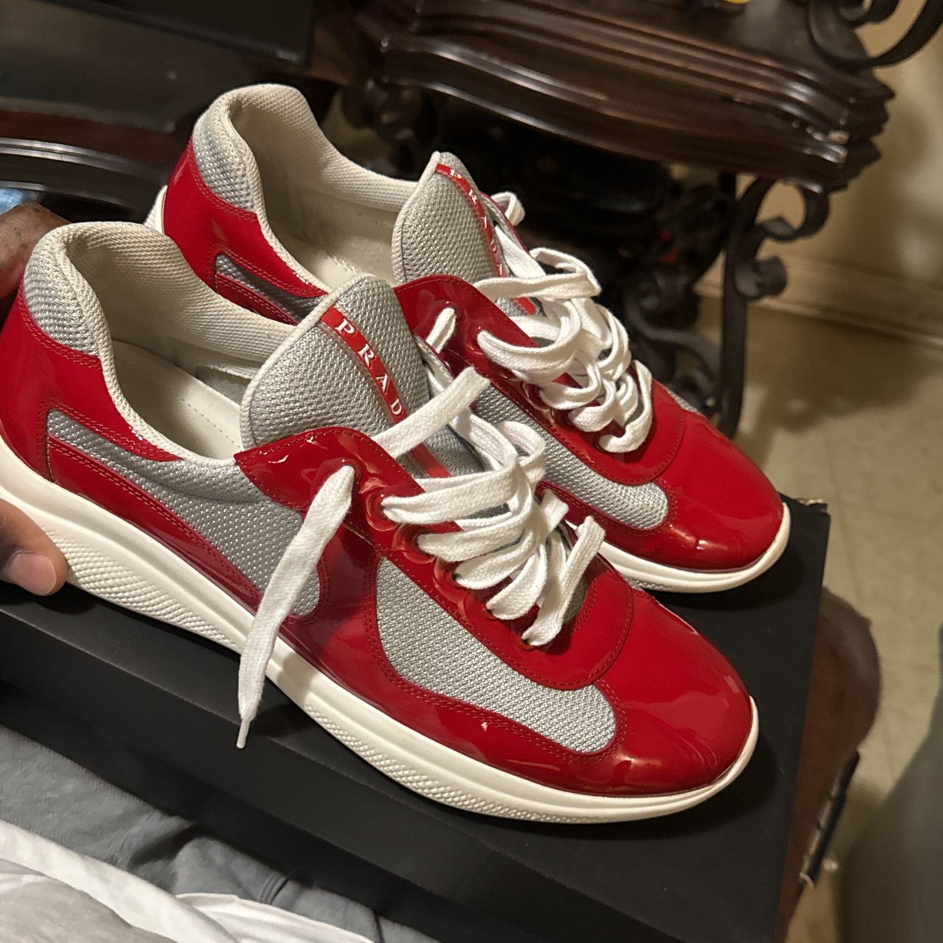 Red Prada Cup Sneakers 