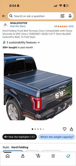 Chevy Silverado hard folding tonneau cover