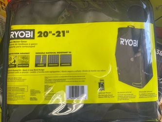 RYOBI Weatherproof UV Resistant Cover for 20” - 21" Walk Behind Lawn Mowers