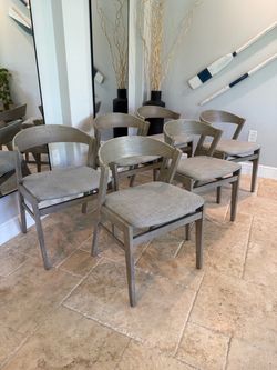 10 Restoration Hardware Anders Fabric Dining Chairs. RH. Kitchen chairs.