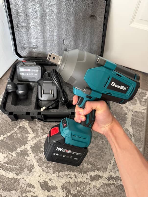 Heavy Duty 3/4” Cordless Impact Wrench Set with High Torque 1475ft-Ibs