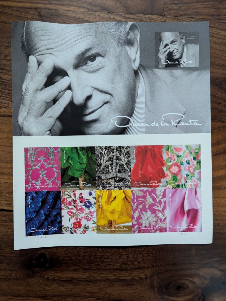 Oscar De Lorenta USPS Forever Stamps - 11 Stamps on 1 Sheet