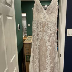 BHLDN Nude Lined Whispers and Echos Milano Wedding Dress