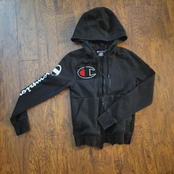 Champion Full Zip Gamer Hoodie Size Xs Gaming Sweatshirt Big C Patch