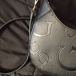 Guess Los Angeles Black Leather Melrose Crossbody 