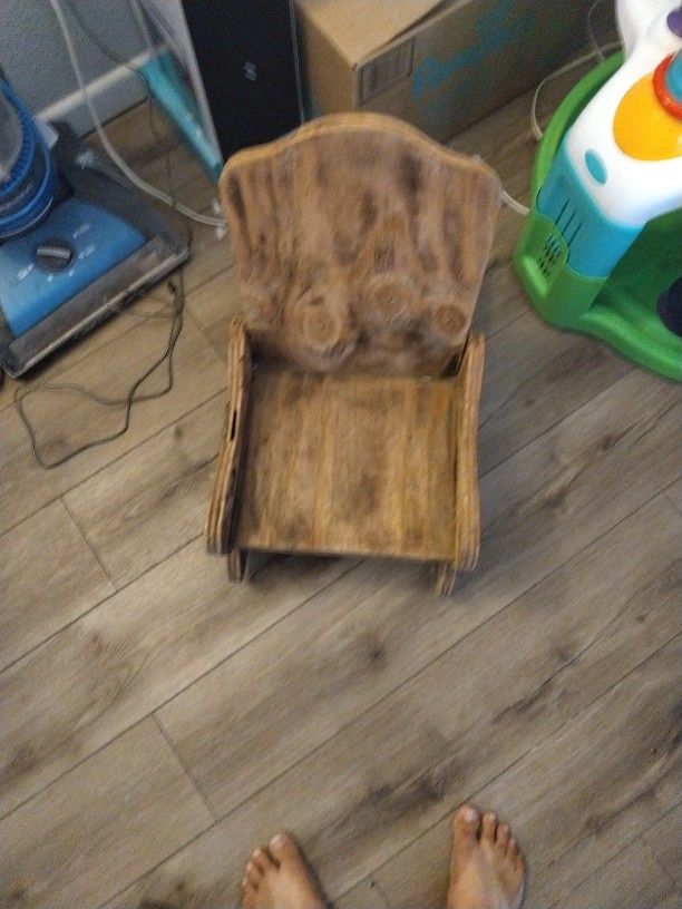Homemade Wooden Toddlers Rocking Chair