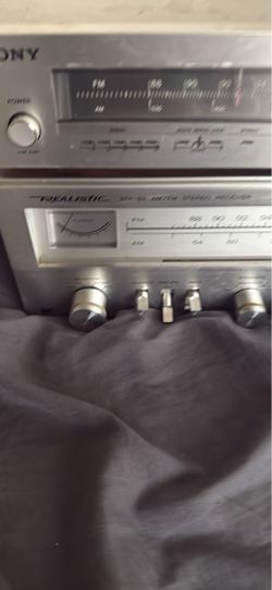 Vintage Silver Audio Stack - Sony TA-F45 Amp & Realistic STA-64