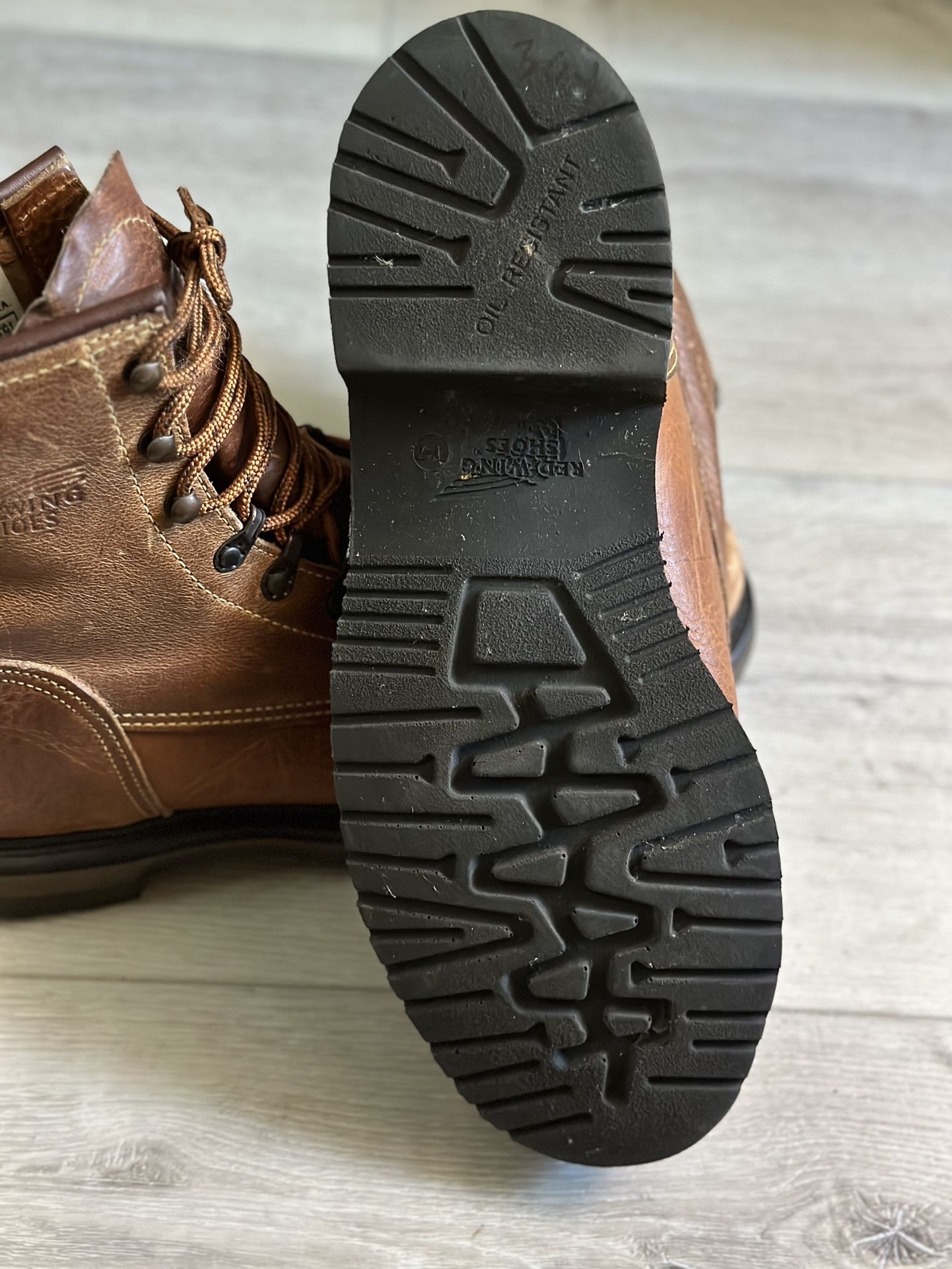 Red Wing ANSI Z41 PT91 MI/75 C/75 Brown Leather Steel Toe Red Wing ANSI Z41 PT91 MI/75 C/75 Brown Leather Steel Toe