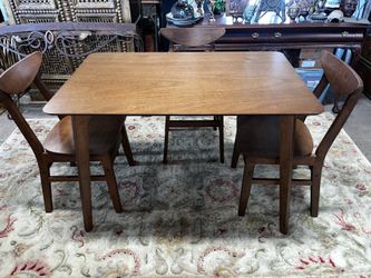 Dining Table 3 Chairs Hardwood