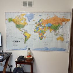 Laminated World Map