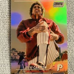 Steve Carlton Philadelphia Phillies 2022 Topps Stadium Club Chrome Refractor!