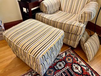Handcrafted, N. Carolina chair and ottoman