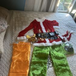 Grinch Santa. Costume Small Adult New
