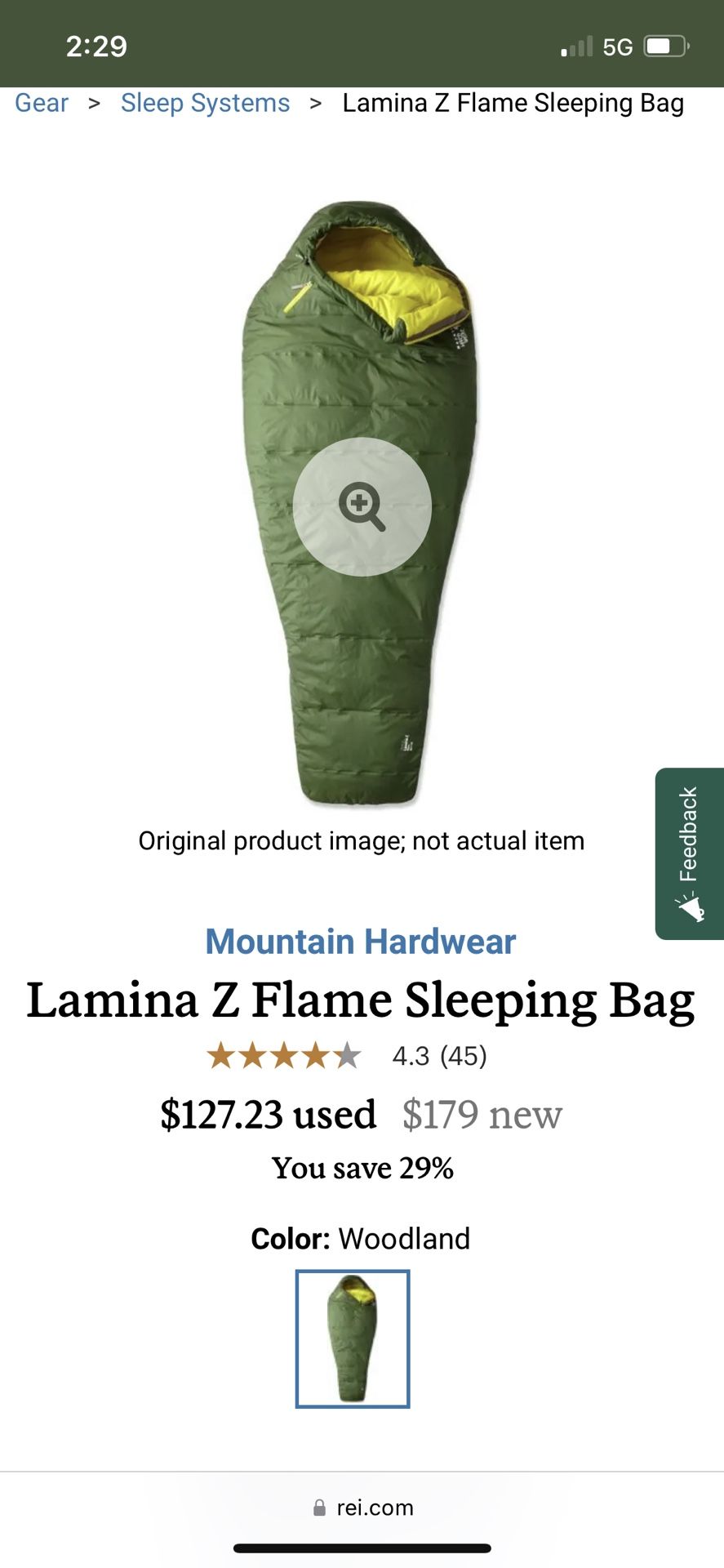 Mountain Hardware Sleeping Bag.