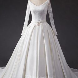 White Wedding Gown - New, Never Worn Size 16