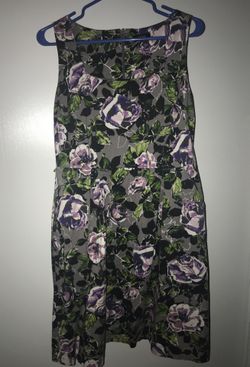 Gray floral dress