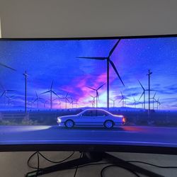 ASUS XG27AQV 27” Curved 1440p Gaming Monitor – Works (Minor Damage)