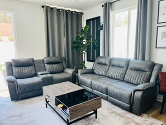 Power sofa and loveseat