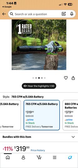 Ego leaf blower