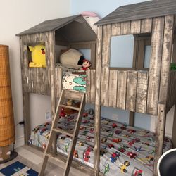 Tower Bunkbed Rustic Dirty White