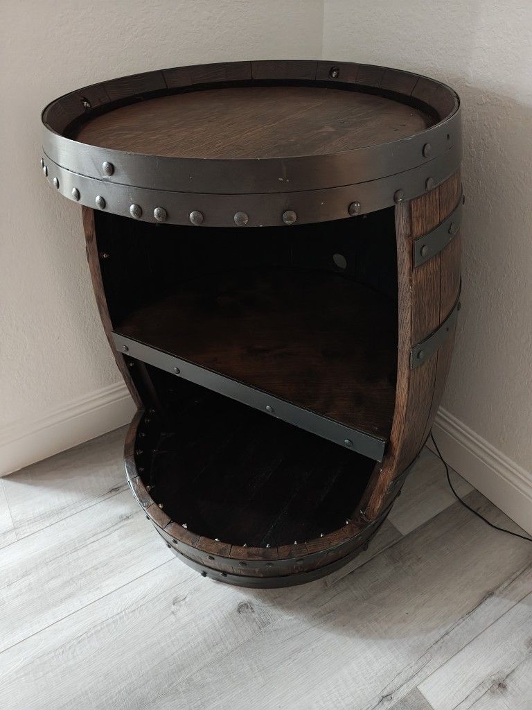 Wine Barrel/Liquor Cabinet