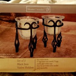 New In Box Wrought-iron Candel Votive Holders 