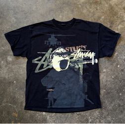 Stussy MTV YO Raps Graphic T-Shirt Black