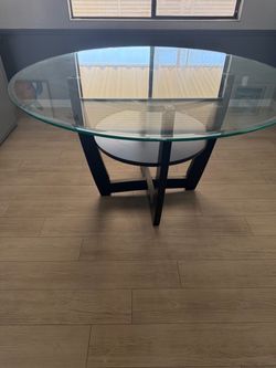 Glass dining room table
