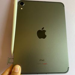 Apple Ipad Mini 6th Generation (2021/ 8.3” Liquid Retina ) 64GB WiFi + cellular (5G Unlocked) with pen, case & Accessories (256GB $569) 