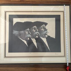 Aldo Luongo "Three Expressions” Lithograph. Signed And Limited Edition. RARE