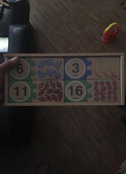 Wooden number puzzles