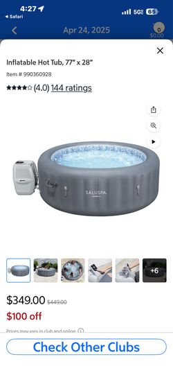 Inflatable hot tub
