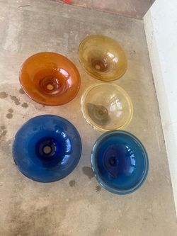 Rare Colored acrylic vessel sinks set of 5 vintage sinks