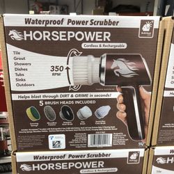 Horsepower Waterproof Power Scrubber Cordless & Rechargeable