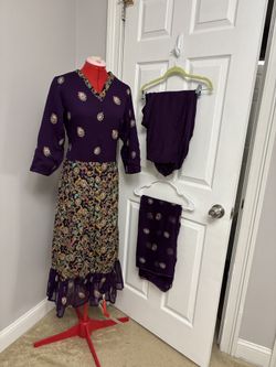 Party Dress Purple Color 