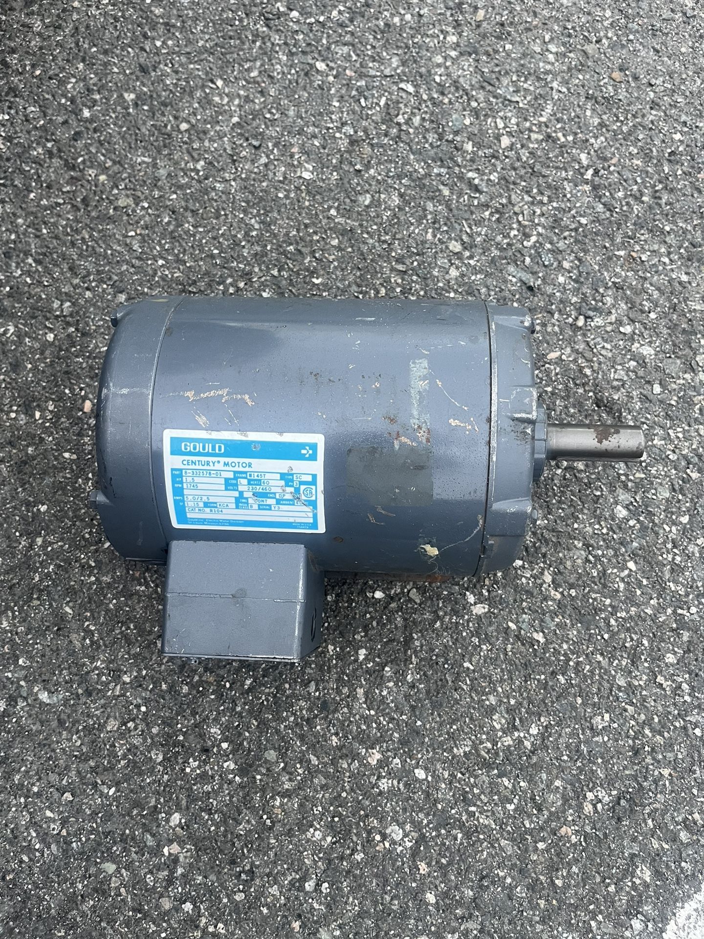 Electric Motor 1.5 HP 3 PHASE 