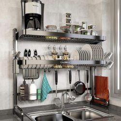 Over Sink Dish Drying Rack (Adjustable)