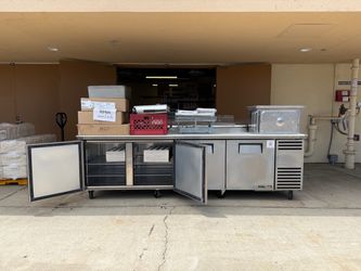 TRUE 4-Door Stainless-Steel Commercial Worktop Refrigerator