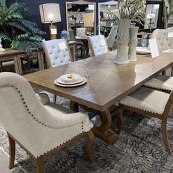 Brockway Rectangular 5 Or 7 Piece Dining Set. 