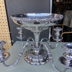 Silver plated candleholder