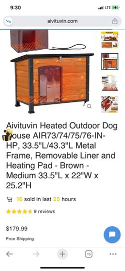Aivituvin Heated Outdoor Dog House Medium