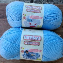 Bernat Softee Baby Yarn $5 Each Pale Blue