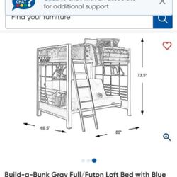 Bunk bed full with futon