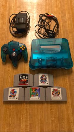 NINTENDO 64 CLEAR ICE BLUE ( JAPANESE REGION)