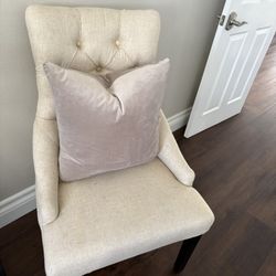Linen High Back Dining Chairs